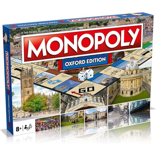 Mondodigitale-Jeu De Société Oxford Monopoly, Avancez Sur Le Plateau Et Échangez Pour Réussir, Cadeau Pour Les 8 Ans Et Plus