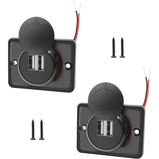 MONDODIGITALE-Prise Usb 12V, Port Usb 12V, 3.1A Prise Usb Camping C...