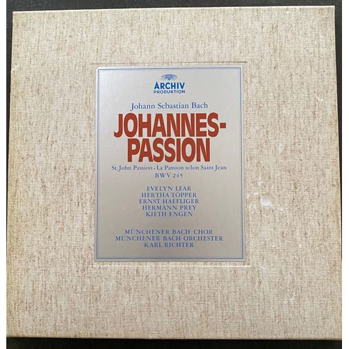 Coffret De 3 Vinyles Stéréo - Bach - La Passion Selon Saint Jean - Bwv 245