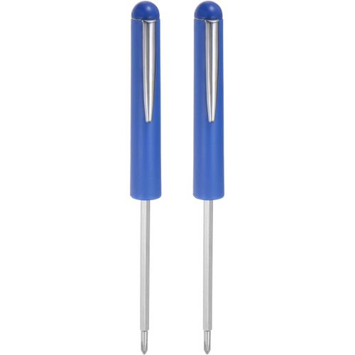 MONDODIGITALE-Lot De 2 Tournevis De Poche Non Magnétiques 3 Mm Phillips 3 Mm Mini Tournevis Portable Avec Clip Pour Mécanicien, Électricien, Technicien, Bleu