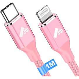 MONDODIGITALE-Aioneus Câble USB C vers Lightning 1M,Câble iPhone USB C [Certifié MFi] Fil Chargeur iPhone Type C Rapide Power Delivery Nylon Tressé pour iPhone 14/14 Pro/14 Pro Max/13/12/11,iPad Pr