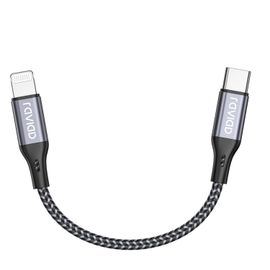 MONDODIGITALE-RAVIAD Câble USB C vers Lightning 0.15M [MFi Certifié] Charge Rapide Power Delivery Compatible avec iPhone 11/12/13/13 Mini/13 Pro Max/13 Pro/SE 2020/11/11 Pro/XR/XS/X/8 -Gris