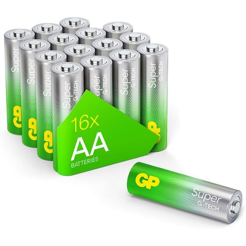 MONDODIGITALE-Piles Aa 1,5 V Super Alcalines Longlife G-Tech-Lot De 16 Piles Aa R6