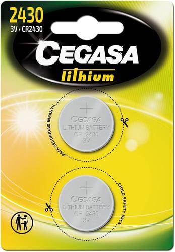 MONDODIGITALE-Cr2430 ¿ Pack 2 Piles Bouton Lithium,Couleur Vert