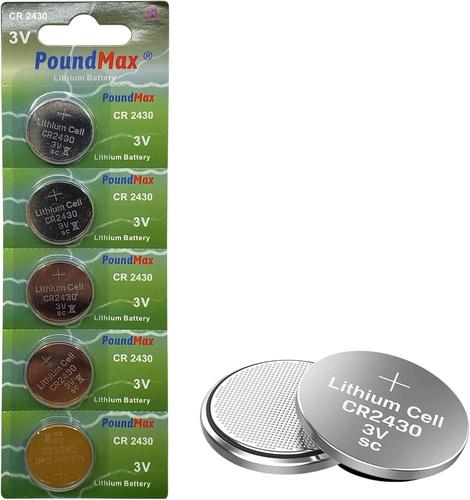 MONDODIGITALE-Lithium Cr2430 Piles Bouton,3V | 1X Blister De 5