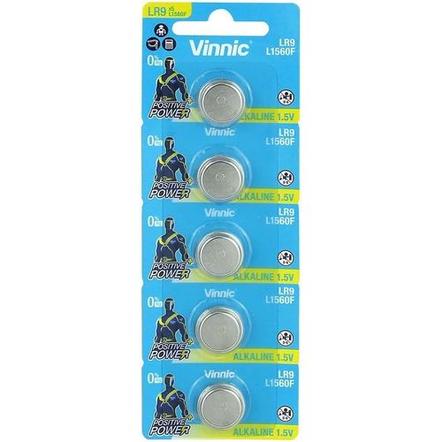 MONDODIGITALE-Lot De 5 Piles Alcalines 1,5 V 625 / Epx625G / Lr9 / L1560 Sous Blister