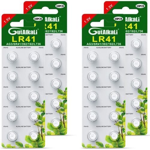 MONDODIGITALE-Paquet De 40 Piles Bouton Alcaline De La Pile Lr41 Ag3