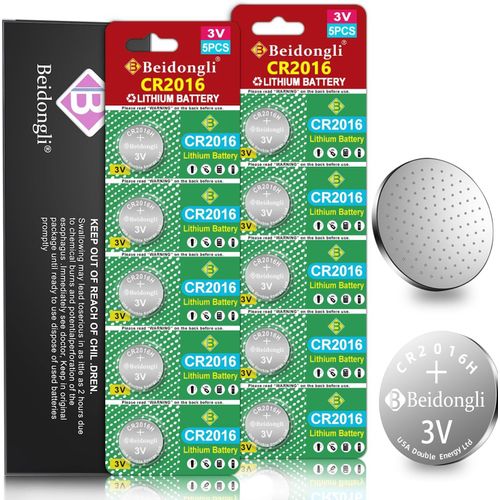 MONDODIGITALE-Cr2016 Lot De 10 Piles Bouton Au Lithium 3 V Cr 2016