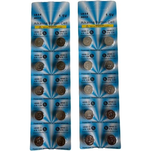 MONDODIGITALE-Lot De 20 Piles Bouton Alcalines Ag13 Lr44 A76,1,5 V