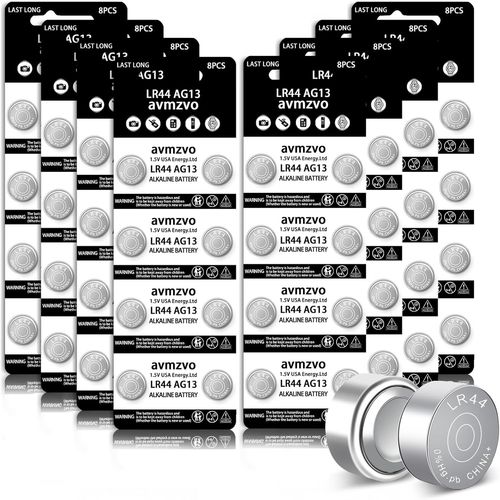 MONDODIGITALE-Lr44 Lot De 64 Piles Bouton Lr 44 Piles Bouton Ag13 Sans Mercure,1,5 V,357/357A/L1154/A76/Gpa76 ¿Garantie De Stockage De 3 Ans¿ (Lr44-64)