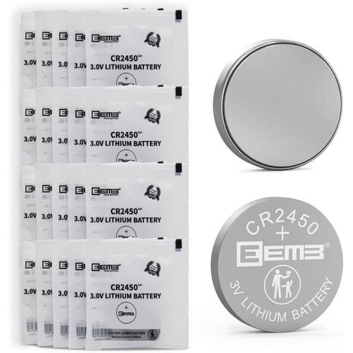 MONDODIGITALE-Lot De 20 Piles Bouton Cr2450 3V Au Lithium 2450 Br2450 Dl2450 Kcr2450 Pour Capteur De Sécurité,Montres,Bougies Chauffe-Plat,Bougies Votives,Porte De Garage,Télécommande,Porte-Clé