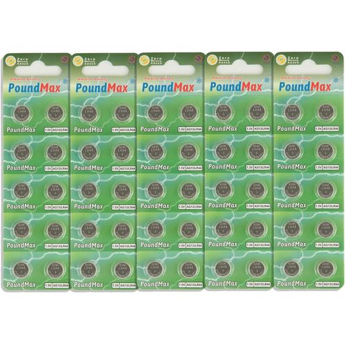 MONDODIGITALE-® Lot De 50 Piles Bouton Alcalines Ag13 Lr44 1,5 V