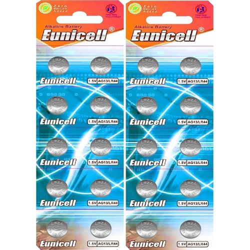 MONDODIGITALE-Fba Lot De 20 Piles Ag13 Sans Mercure Lr44 G13 A76 Gp76A 357 Sr44W (2 Paquets De 10 Piles)