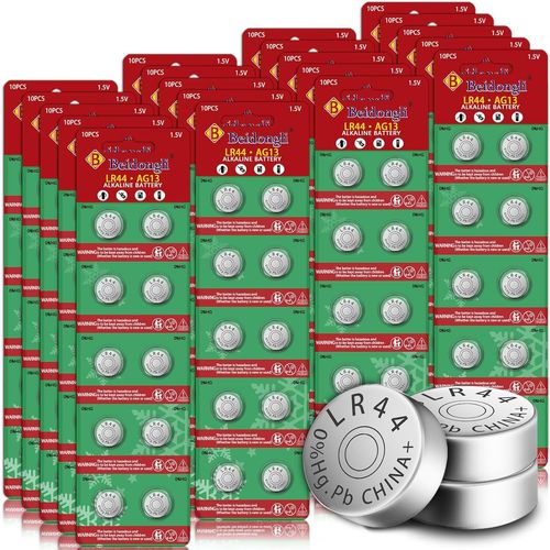 MONDODIGITALE-Lr44-200 Lot De 200 Piles Bouton Ag13 Lr44 1,5 V Sans Mercure (357/357A/L1154/A76/Gpa76)