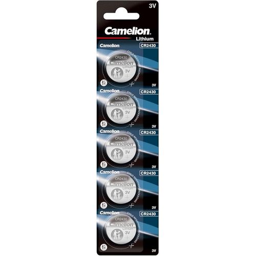 MONDODIGITALE-Pack De 5 13005430 Lithium Pile Bouton Cr2430 (Argent)