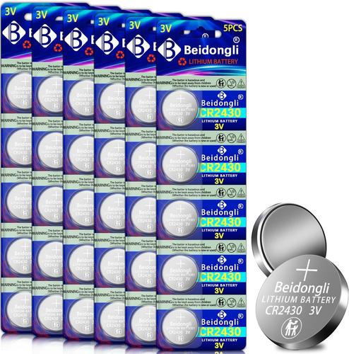 MONDODIGITALE-Cr2430 Lot De 30 Piles Bouton Au Lithium 3 V (2430-30)