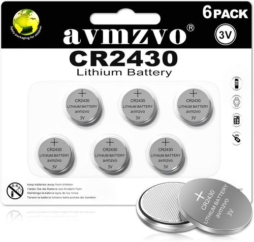 MONDODIGITALE-Cr2430 Lot De 6 Piles Bouton Au Lithium 3 V Cr 2430