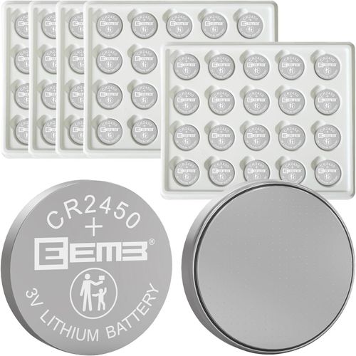 MONDODIGITALE-Cr2450 Pile Bouton Au Lithium 3V Cr 2450,Lot De 100