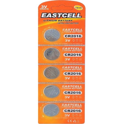 MONDODIGITALE-5 X Cr2016 3 V Lithium Pile Bouton 75 Mah (1 Blister Ercard Marque A 5 Piles)