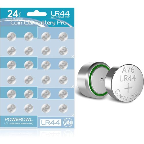MONDODIGITALE-Piles Lr44-Paquet De 24 Pièces-Piles Alcalines 1,5 V Ag13 Cr44 357 303 A76 Piles Bouton