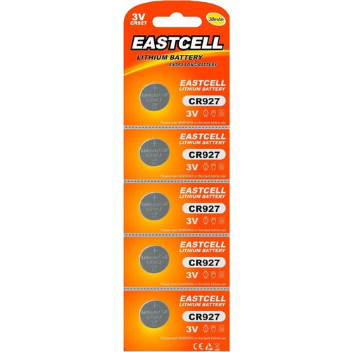 MONDODIGITALE-Lot De 5 Piles Bouton Au Lithium Cr927 3 V 30 Mah (1 Carte Blister De 5 Piles)