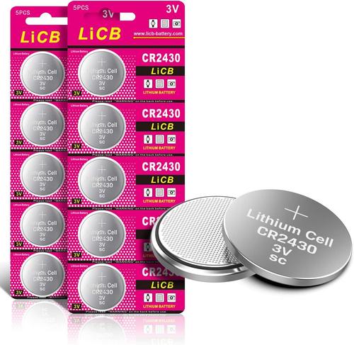 MONDODIGITALE-Lot De 10 Piles Cr2430 Lithium 3V