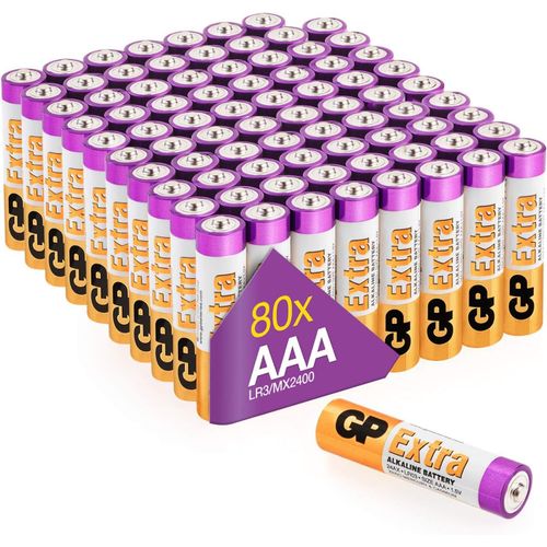 MONDODIGITALE-Piles Aaa-Lot De 80 | Extra | Piles Stilo Aaa Alcaline De 1,5 V/Lr03-Longue Durée De Vie