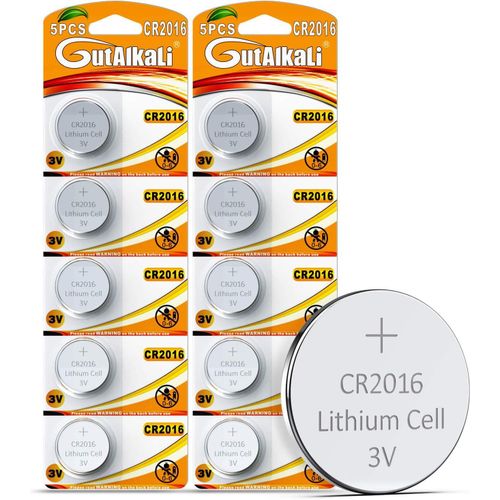 MONDODIGITALE-10 Piles Boutons Cr2016 Lithium 3V