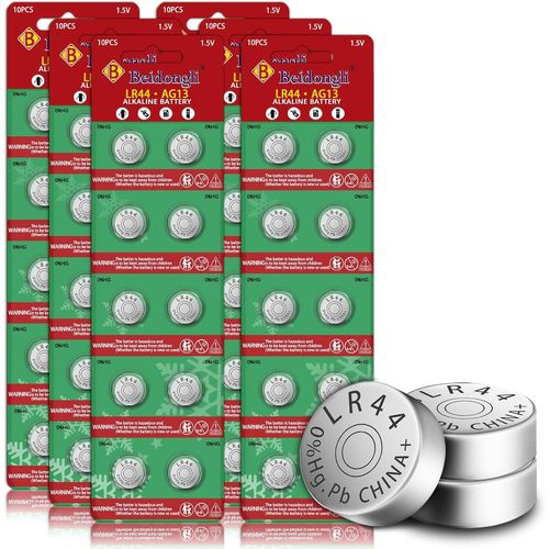 MONDODIGITALE-Lr44 Lot De 60 Piles Bouton Ag13 Lr44 1,5 V Sans Mercure (357/357A/L1154/A76/Gpa76)