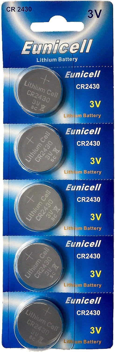 MONDODIGITALE-5 X Cr2430 Pile Bouton 3 V Lithium Marque 270 Mah (1 Ercard A 5 Blister Piles Cr2430)