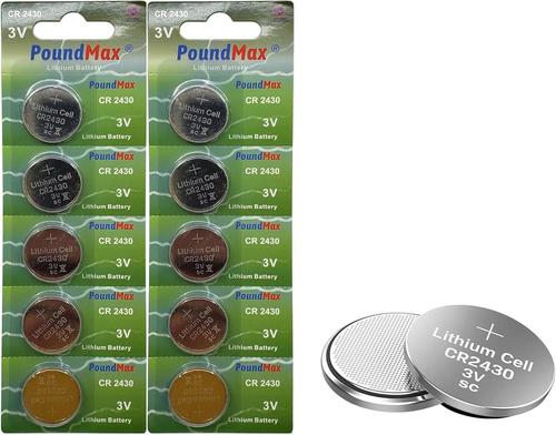MONDODIGITALE-2430 Cr2430 Dl2430 Lot De 10 Piles Bouton Au Lithium 3 V