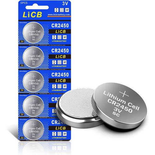 MONDODIGITALE-Cr2450 Cr 2450 Lot De 5 Piles Au Lithium 3 V