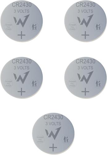 MONDODIGITALE-Onder Full Energy-Piles Boutons Cr2430 Lithium 3V Longue Durée-Pack De 5 Piles-Emballage Sécurisé-Idéales Pour Les Petits Appareils Électronique.