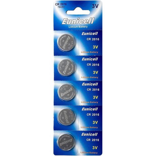 MONDODIGITALE-Lot De 5 Piles Bouton Au Lithium Cr2016 3 V 70 Mah (1 Carte Blister De 5 Piles)