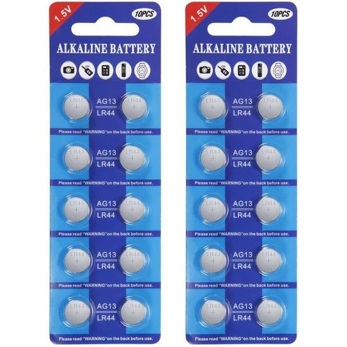 MONDODIGITALE-Lot De 20 Piles Bouton Alcalines Lr44 Ag13 1,5 V