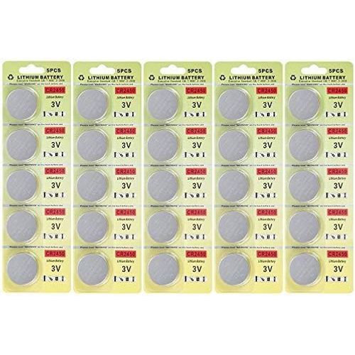 MONDODIGITALE-Cr2450 Pile Bouton Au Lithium 3V Cr 2450 Pack De 25