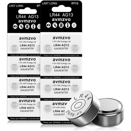 MONDODIGITALE-Ag13 Lr44 Pile Bouton Alcaline 1.5V,Lot De 16 (357/357A/L1154/A76/Gpa76),Sans Mercure,¿3 Ans Garantie¿ (Lr44-16)