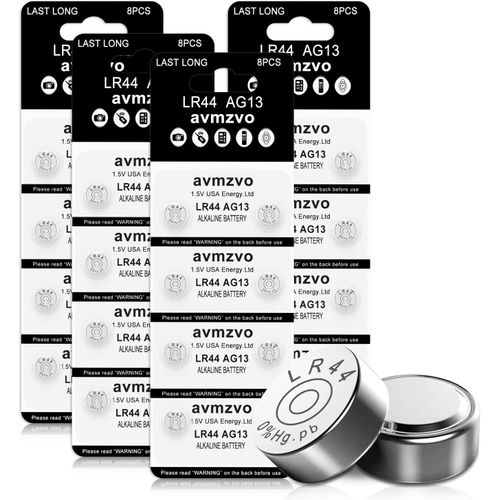 MONDODIGITALE-Piles Bouton Lr44 Ag13 Piles Bouton Alcalines 1,5V Sans Mercure 32 Pièces 357 357A L1154 A76 Gpa76 Garantie 3 Ans