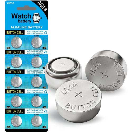 MONDODIGITALE-Sj Lot De 10 Piles Bouton Lr44 Ag13 357 303 Sr44 A76 1,5 V
