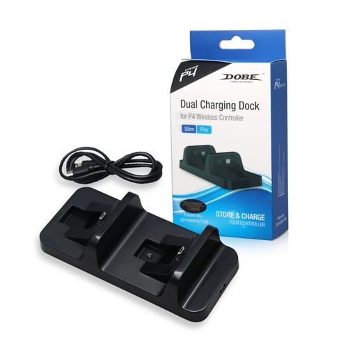 Chargeur Dobe Ps4 Chargeur Double Contrôleur Ps4 Chargeur De Contrôleur Sans Fil Ps4 Chargeur Double Ps4 Tp4-002 | Accessoires Compatibles-Noir