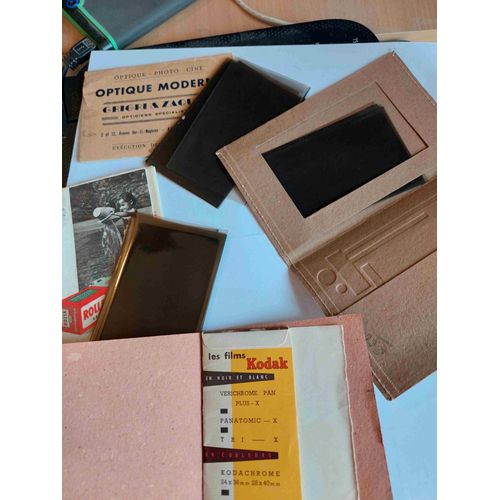 Lot De Négatifs De Photos, Famille Et Voyages Années 1950 / 1930 / Publicités Rolla, Mosquito, Kodak, Optique Moderne Grigri Et Zaquine