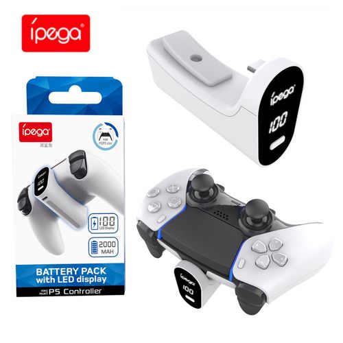 Batterie Rechargeable Pour Manette De Jeu Ps5 Pack De Charge Enfichable Pour Manette Ps5 Elite 2000 Mah Avec Affichage Numérique | Accessoires Compatibles