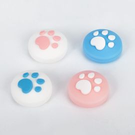 Capuchon De Joystick Griffe De Chat Ajitomo/Switch/Lite Ns Couvercle De Joystick Fleur De Cerisier Capuchon De Joystick Flocon De Neige Lapin Capuchon En Silicone | Accessoires Compatibles-Bleu Clai