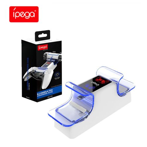 Station D'accueil À Lumière Bleue Pour Manette De Jeu Ps5, Chargeur Double Pour Manette Sans Fil Ps5, Station De Charge Pour Double Manette Ps5 | Accessoires Compatibles