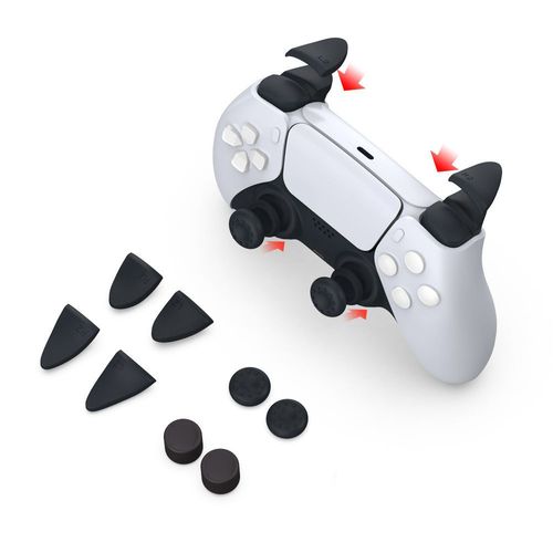 Bouton De Déclenchement Du Contrôleur De Jeu Ps5 Capuchon De Joystick Antidérapant Bouton Ps5 L2r2 + Capuchon De Protection Ensemble 8 En 1 | Accessoires Compatibles