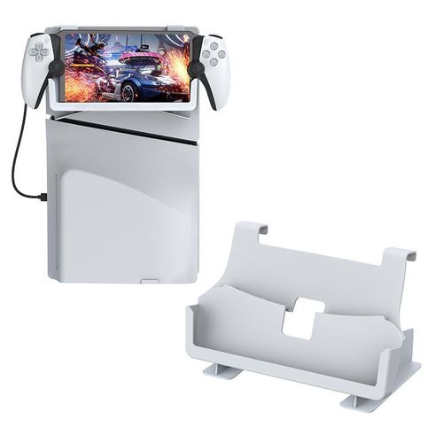 Support De Rangement De Bureau Pour Portail Ps5 Support D'affichage Latéral Portable Pour Diffusion En Continu + Câble De Chargement Hbp-587 | Accessoires Compatibles