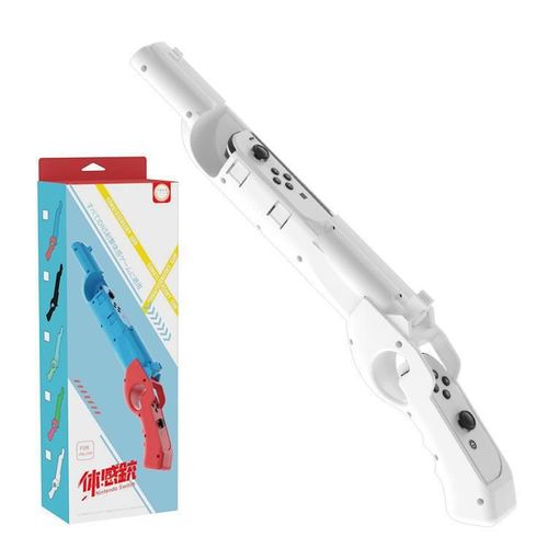 Nintendo Switch/Oled Pistolet Somatosensoriel Tir Ns Pistolet Poignée Pistolet Jet Warrior Tir Pistolet Oled Universel | Accessoires Compatibles-Blanc