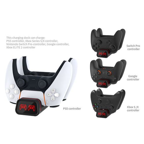Support De Chargement Double Pour Manette Xbox Series X/S Support De Chargement Pour Manette Ps5 Support De Chargement Pour Manette Pro Support De Chargement Google Cloud Tyx-0613 | Accessoires Comp
