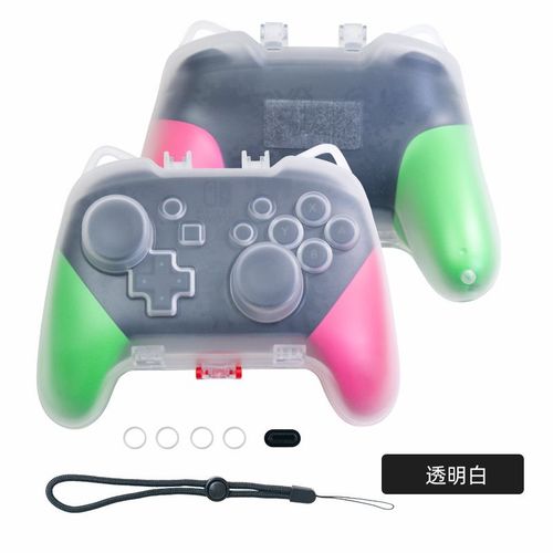 Boîte De Rangement Pour Manette Switch Pro/Ps5/Xbox, Coque Rigide Antichute, Poignée Portable, Étui De Protection, Coque Pc | Accessoires Compatibles-Boîte De Rangement Pour Poignée Pro (Blanc Trans