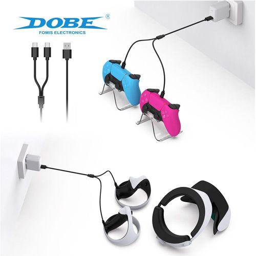 Câble De Charge Un À Deux Pour Contrôleur Ps5vr2 Adapté Au Câble De Charge D'interface De Type C Pour Contrôleur Switch/Ps5 | Accessoires Compatibles
